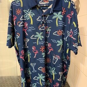 Chubbies Men's Navy Performance Polo size L